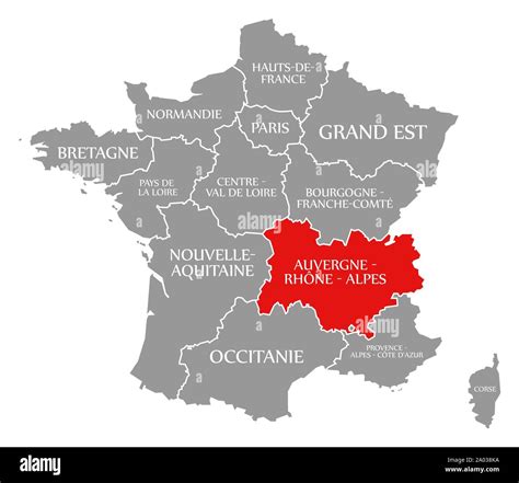 Rhone Alpes Map Banque D Image Et Photos Alamy