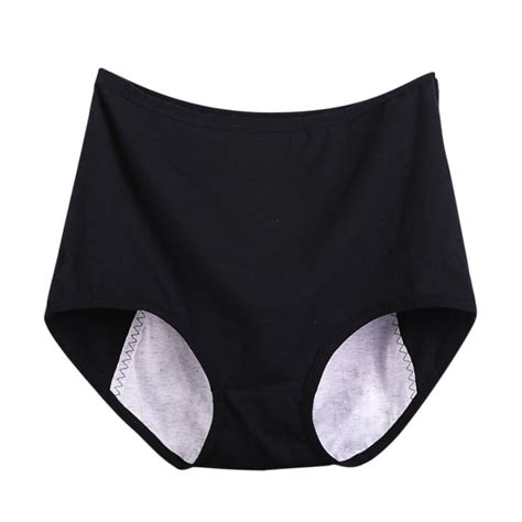 Womens Plus Size Menstrual Period Leak Proof Panties Cotton Briefs Underwear