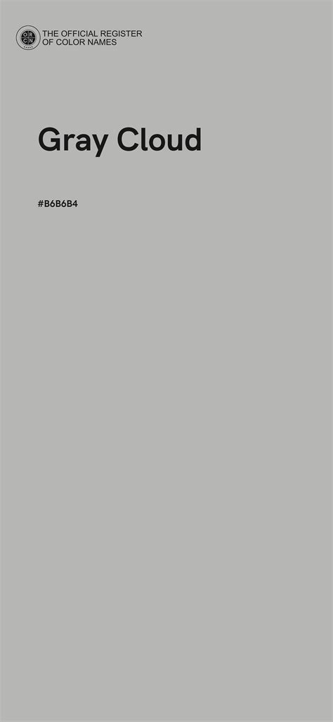 Gray Cloud Color B6b6b4 The Official Register Of Color Names