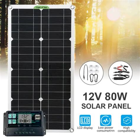 Panneau Solaire Panneau Solaire Monocristallin 12v 80w Panneau Solaire Panneau Solaire Kit De