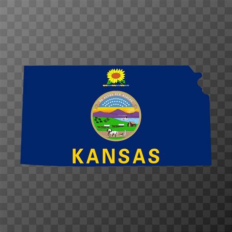 Premium Vector Kansas State Flag Vector Illustration