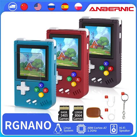 ANBERNIC Mini consola de juegos portátil RG Nano Retro sistema Linux