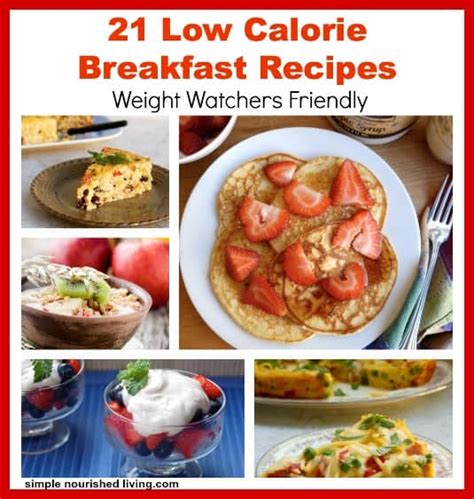 Low Calorie Breakfast Recipes with Weight Watchers Points