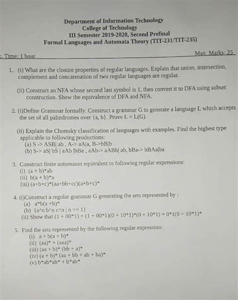 Formal Language And Automata 4th Edition 3