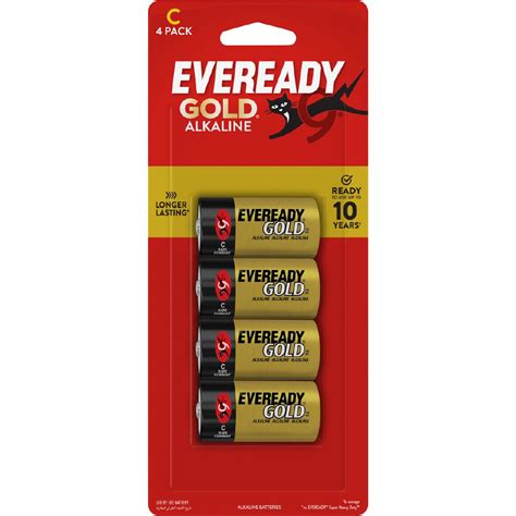 Eveready Gold Alkaline Batteries C 4 Pack The Warehouse