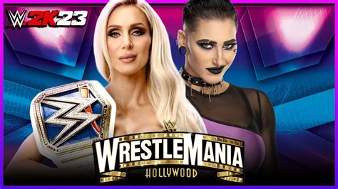 Charlotte Flair Vs Rhea Ripley Wrestlemania 39 Wwe 2k23 Gameplay