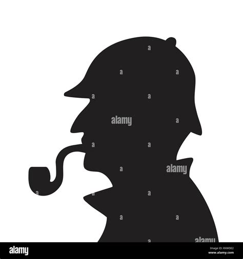 Sherlock Holmes Silhouette Vector Illustration Stock Vector Image And Art