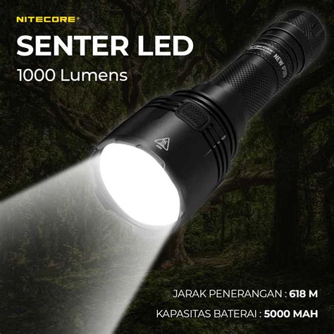 Jual Nitecore Senter Led Cree Xp L Hi V Lumens New P