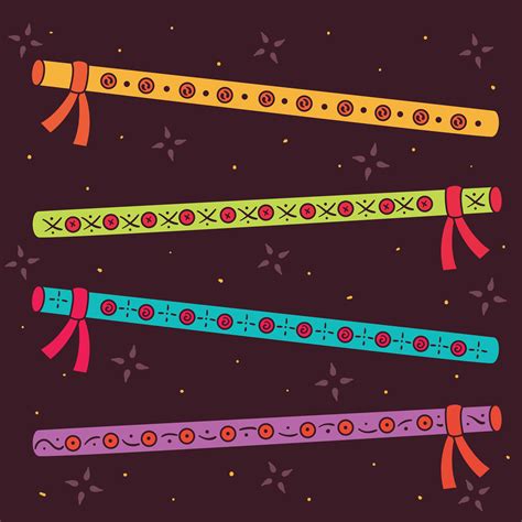 Hand Drawn Dandiya Sticks Vector 239638 Vector Art At Vecteezy