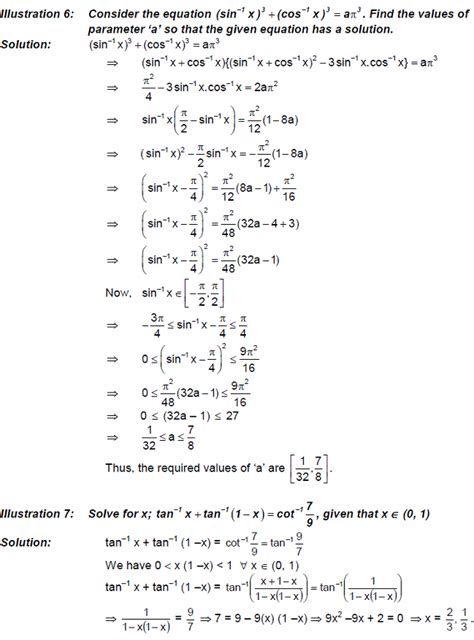 CBSE Class 12 Maths Notes ITF Important Formulas