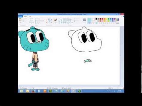 Tutorial Paint Como Dibujar Con Microsoft Paint A Gumball De La Serie