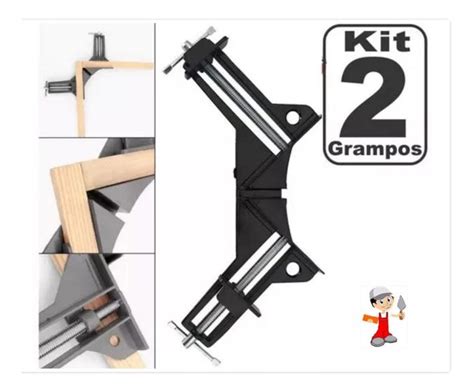 Kit Grampo Sargento Para Marcenaria Angular Graus Para Madeira