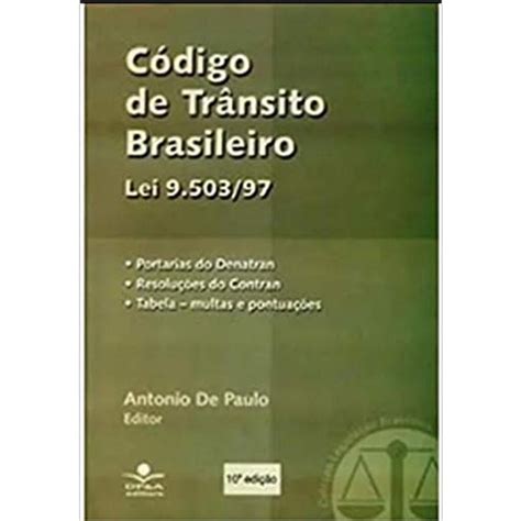 Livro C Digo De Transito Brasileiro Lei No Shoptime