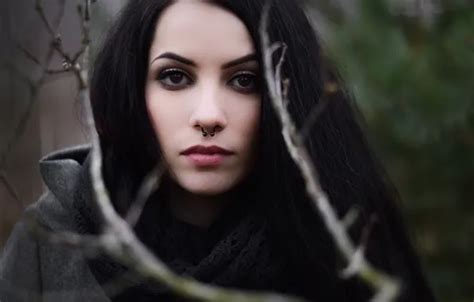 Wallpaper girl makeup piercing brunette for mobile and desktop section девушки resolution