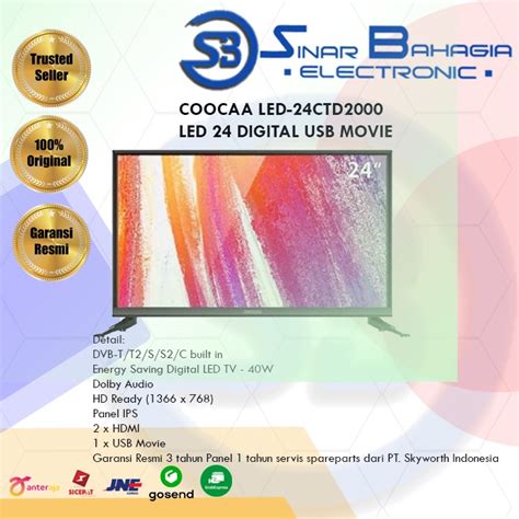 Jual COOCAA LED 24CTD2000 LED 24 DIGITAL USB MOVIE NEW KHUSUS