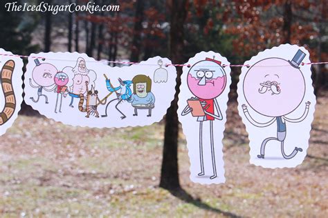 Diy Birthday Blog Regular Show Birthday Party Diy Flag Bunting Banner