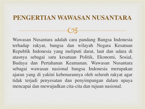 Pengertian Wawasan Nasional Indonesia