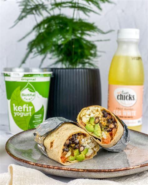 Biotiful Kefir And Two Chicks Liquid Egg Whites Mexican Breakfast Wraps Biotiful Gut Health