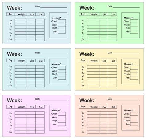 Printable Weight Watchers Sheets Printable Jd