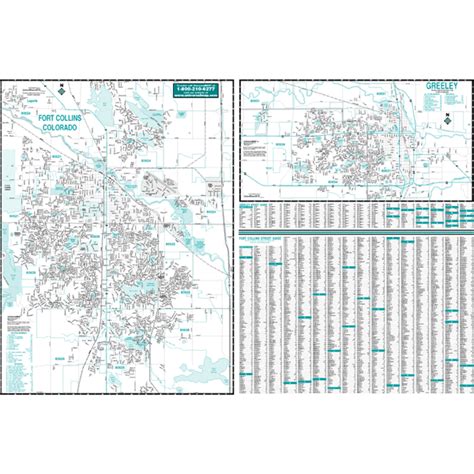 Fort Collins & Greeley, CO Wall Map – Keith Map Service, Inc.