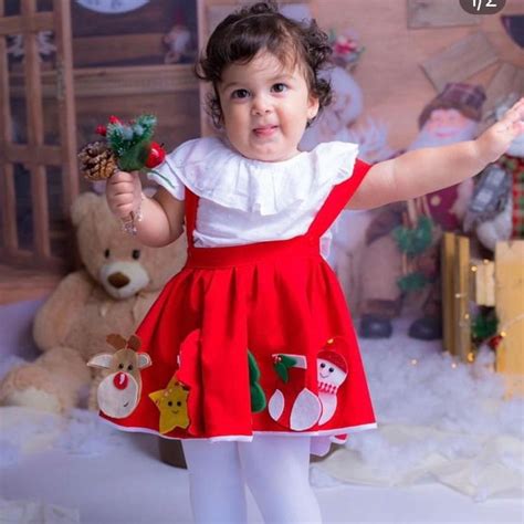 Vestido Infantil Natal Elo7 Produtos Especiais