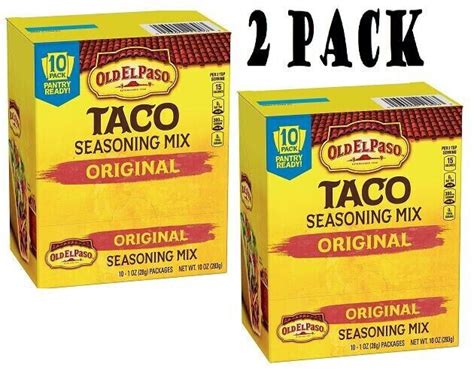 Old El Paso Original Taco Seasoning 1 Oz 10 Pk EACH 2 PACK EBay