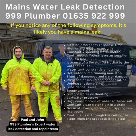 Water leak detection service in Newbury 01635 922 999