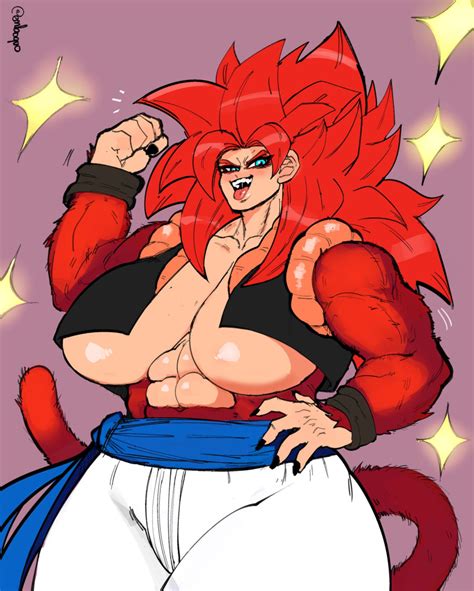 Rule 34 Abs Breasts Dragon Ball Dragon Ball Gt Embo Female Gogeta Huge Breasts Looking At