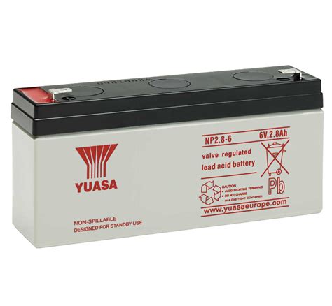 NP2 8 6 Yuasa 2 8Ah 6V Lead Acid Battery MDS Battery