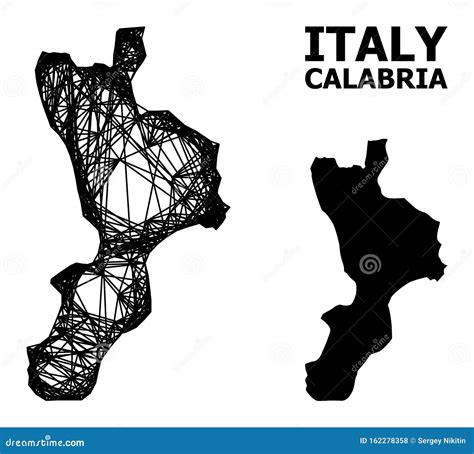 Mappa Web Della Regione Calabria Illustrazione Vettoriale