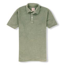 Polo homme vert Jersey éponge Hoalen