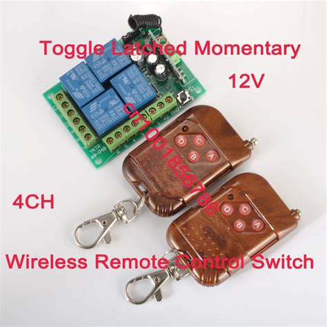 200m 4ch 4relay 12v Wireless Remote Control Switch System1 Receiver