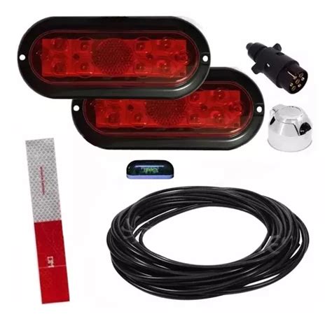 Kit Lanterna Led Carretinha Reboque Cabo Pp X Frete Gr Tis