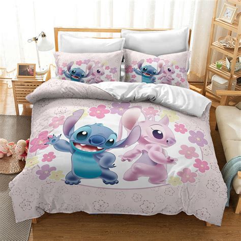 Parure de lit Disney Lilo et Stitch bébé adorable Housse De Couette