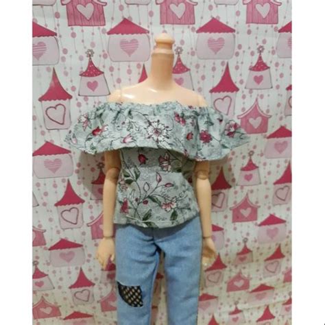 Jual Baju Barbie Motif Bunga Model Sabrina And Baju Barbie Shopee Indonesia