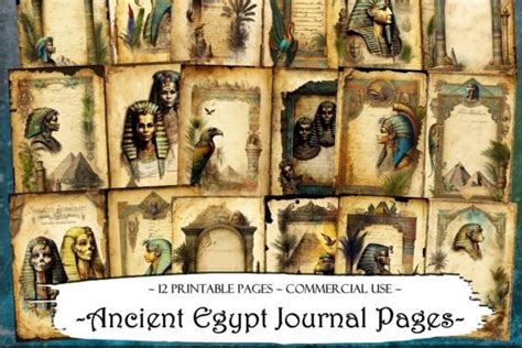 Ancient Egypt Journal Pages Junk Journal Graphic By Carms Herrera