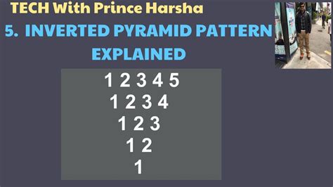 Number Patterns In Java Program To Print Inverted Pyramid Number