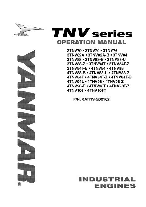 Yanmar TNV Series Operation Manual Manuals Online