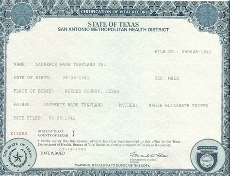 Understanding The Texas Birth Certificate Document Number