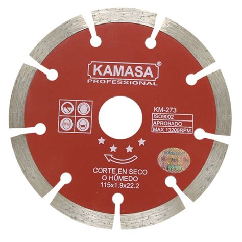 Disco Diamantado Segmentado 4 1 2 115 Mm Para Concreto Kamasa KM273