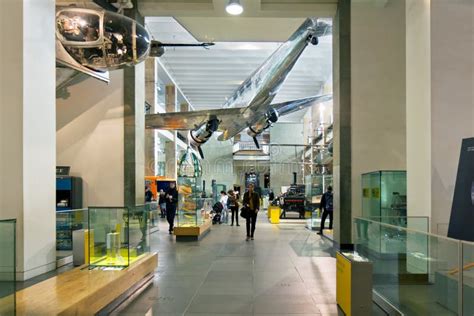 People Walking Through The London Science Museum Editorial Image