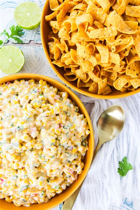 Creamy Corn Dip With Corn Chips A Pretty Life In The Suburbs