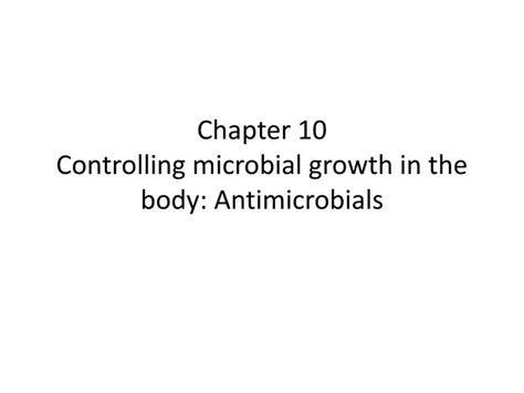 Ppt Chapter Controlling Microbial Growth In The Body