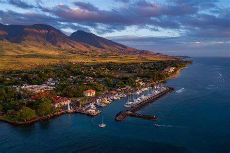 Sunset at Lahaina Harbor - Drone Photography