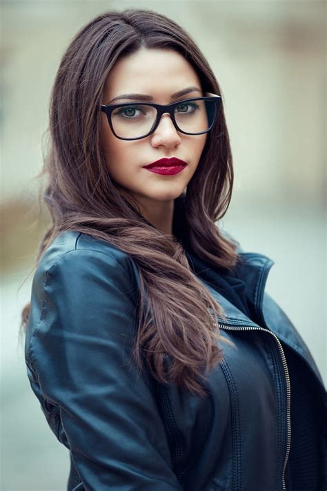 Model Women Brunette Glasses Jacket Wallpaper Resolution 900x1350 Id 1356745