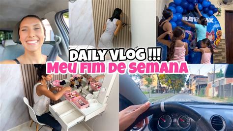 DAILY VLOG Montamos DECORAÇÃO de aniversário pintei meu QUARTO