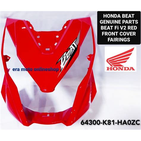 Honda Beat Fi V2 Red Front Cover Fairings Honda Genuine Shopee