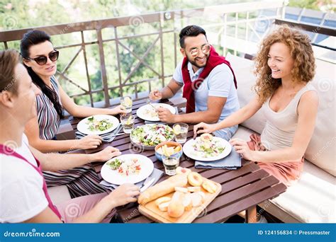 Friends Having Lunch Stock Photo Image Of Eating Girlfriend 124156834