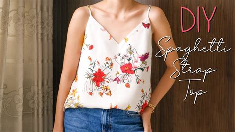 WOW DIY A Spaghetti Strap V Neckline Top For Summer How To Make A