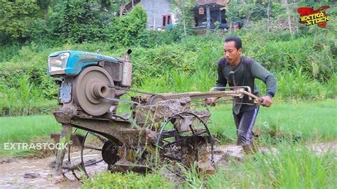 Rumputnya Bikin Susah Traktor Sawah Quick Impala Bekerja Melibas Lahan